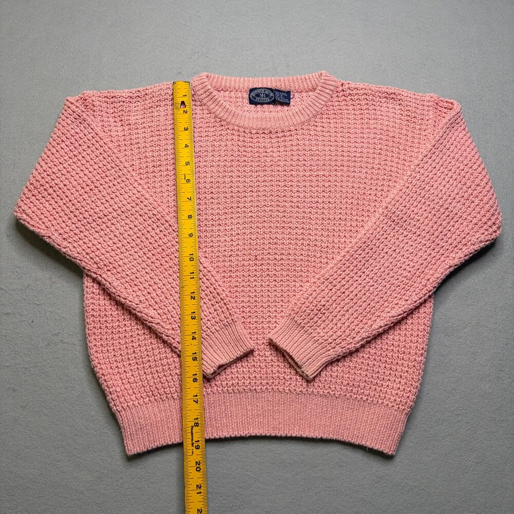 Vintage Newport News Petite Pink Chunky Knit Sweater Womens Small Cottagecore - Picture 5 of 9